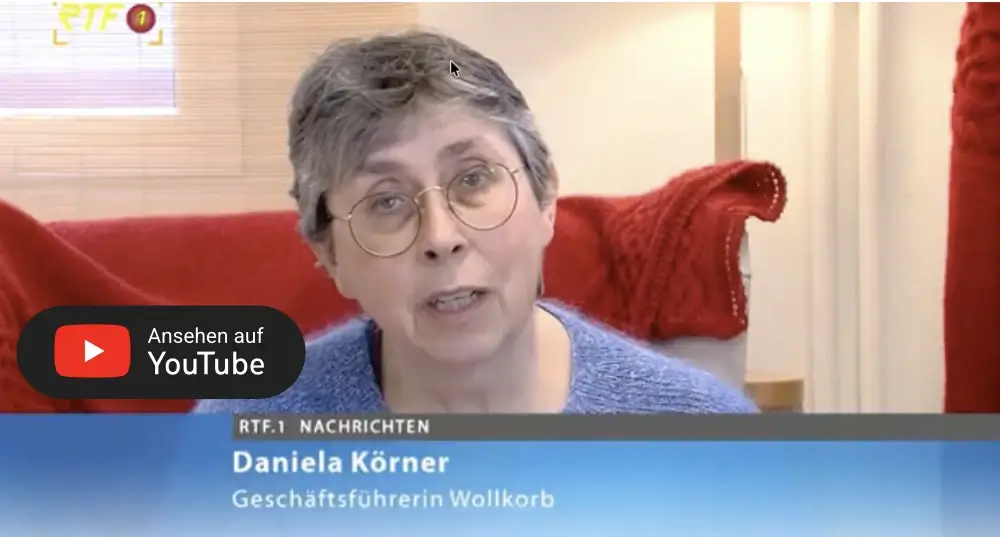 Screenshot des Videos von RTF über den Wollkorb von YouTube-Video mit Button "Ansehen auf YouTube"