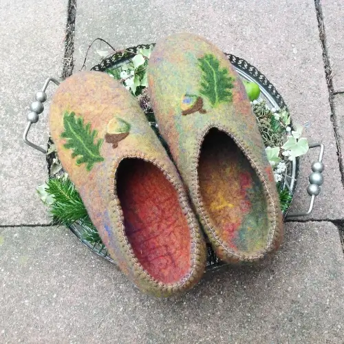 Hausschuhe filzen mit Sylvia Jogsch